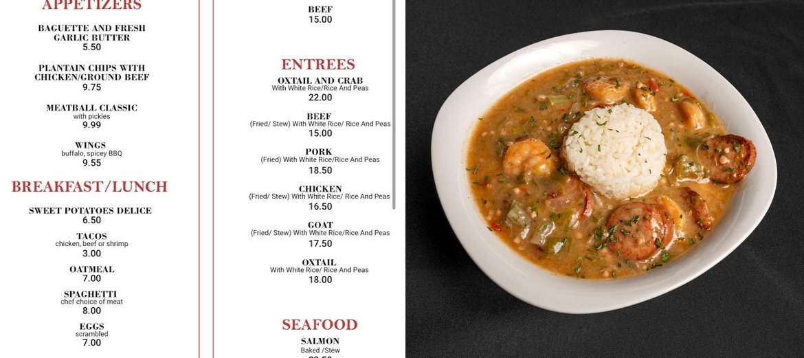 Gianni's Restaurant Menu
