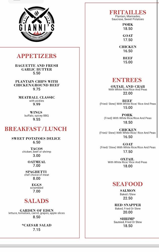 Gianni's Restaurant Menu image 3