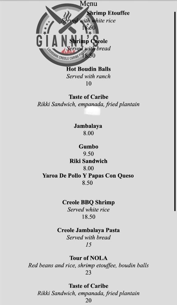 Gianni's Restaurant Menu image 4